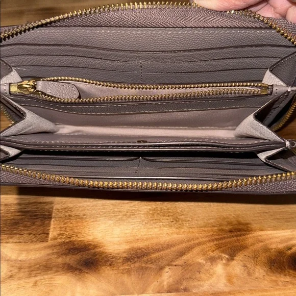 Kate Spade Taupe and Brown Zip Wallet - Picture 8 of 9